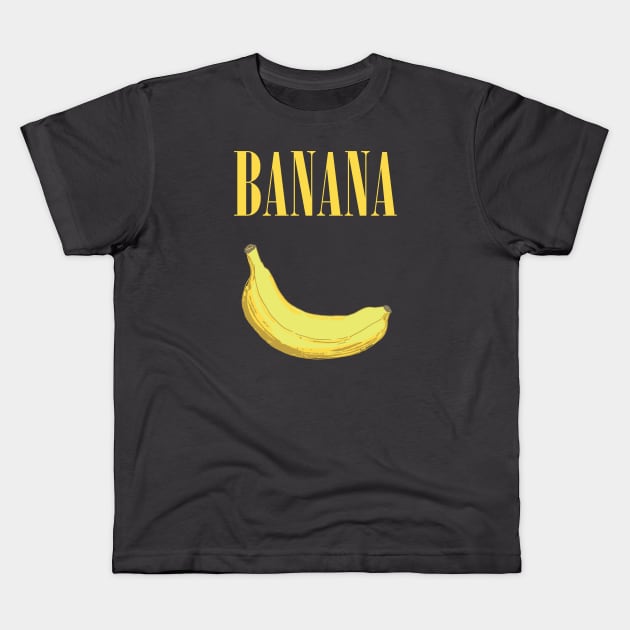 Banana band t-shirt Kids T-Shirt by Petra Vitez